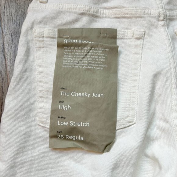 Everlane The Cheeky Straight Jean in Bone Size 26 NWT - Picture 9 of 9